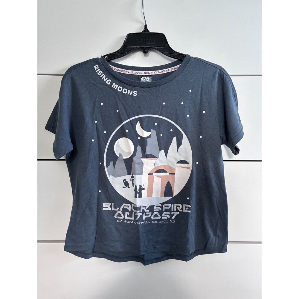 Disney Parks Star Wars Black Spire Outpost Nighttime T-Shirt Youth Size 13 XL